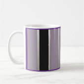 Trendy Purple and Black stripe with silver accents Kaffeetasse (Links)