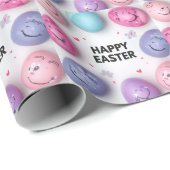 Trendy Purple and Pink Easter Eggs wrapping paper  Geschenkpapier (Rolleneckpunkt)