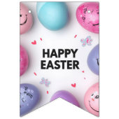 Trendy Purple and Pink Easter Eggs wrapping paper  Wimpelkette (Dritte Fahne)