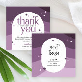Trendy Purple Business Thank You For Order Card Quadratische Visitenkarte