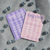Trendy Purple Disco Wedding RSVP Enclosure Card Begleitkarte
