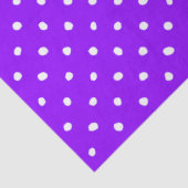 Trendy Purple With Irregular White Polka Dots Seidenpapier (Ausschnitt)