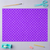 Trendy Purple With Irregular White Polka Dots Seidenpapier (Basteln)