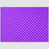 Trendy Purple With Irregular White Polka Dots Seidenpapier (Vorderseite)