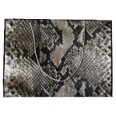 Trendy Python Snake Skin - Rich Elegant Fashion Große Geschenktüte (Rückseite)