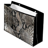 Trendy Python Snake Skin - Rich Elegant Fashion Große Geschenktüte (Vorderseite Schrägansicht)