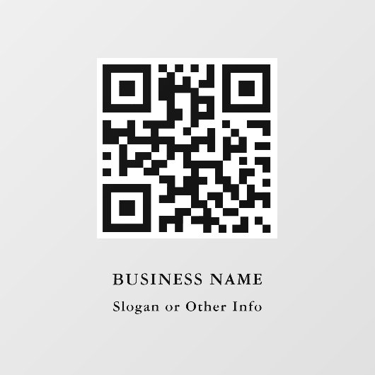 Trendy QR Code Business Fensteraufkleber (Blatt)