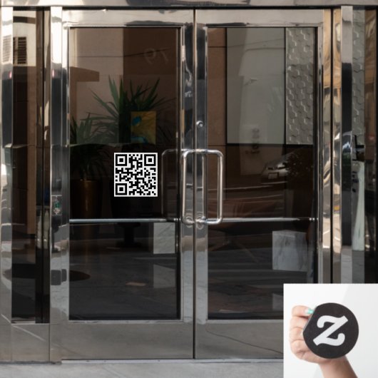 Trendy QR Code Business Fensteraufkleber (Büro Tür)