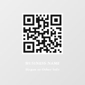 Trendy QR Code Business Window Cloning Fensteraufkleber (Blatt)