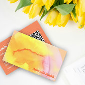 Trendy QR Code cool abstrakt farbig Visitenkarte