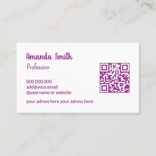 Trendy QR-Code cool abstrakten farbigen Geschäftsw Visitenkarte (Rückseite)