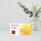 Trendy QR Code coole abstrakte Lichtfarben Visitenkarte (Stehend Vorderseite)