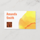 Trendy QR Code coole abstrakte Lichtfarben Visitenkarte (Vorderseite)