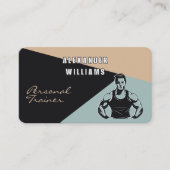 Trendy QRcode Charcoal Sand Aquamarin Personal Tra Visitenkarte (Vorderseite)