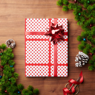 TRENDY QUADRATISCHE ROTE UMVERPACKUNG GESCHENKPAPIER