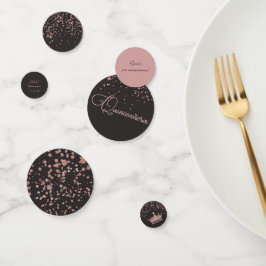 Trendy Quinceanera Party Dekoration | Rose Gold Gl Konfetti