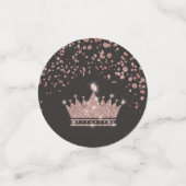 Trendy Quinceanera Party Dekoration | Rose Gold Gl Konfetti (Klein Vorderseite)