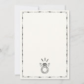 Trendy Quirky Fun Hand Drawing Party Einladung (Rückseite)