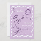 Trendy Quirky Wavy Hand Drawing Junggeselinnen-Abs Einladung (Vorderseite)