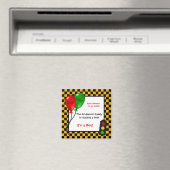 Trendy Race Car Schachbretts Boy Baby Showroom Magnet (In Situ (Geschirrspüler))