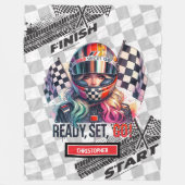 Trendy Racing Blanket Formel 1 Auto für Mädchen Fleecedecke (Vorderseite)