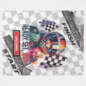 Trendy Racing Blanket Formel 1 Auto für Mädchen Fleecedecke (Vorderseite (Horizontal))