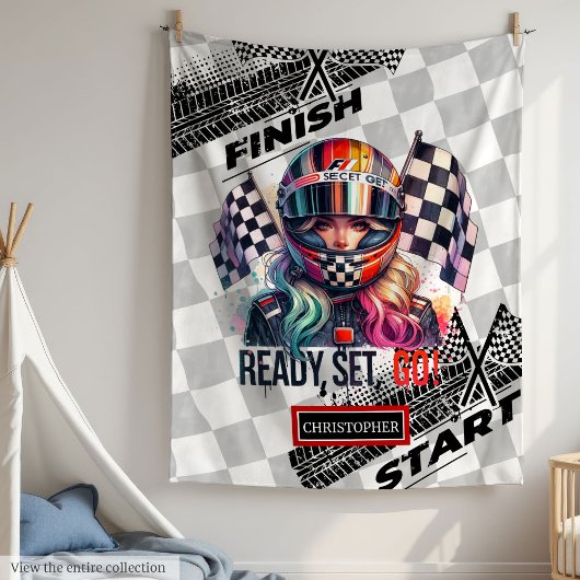 Trendy Racing Blanket Formel 1 Auto für Mädchen Fleecedecke