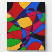 Trendy Rainbow Abstrakt Kunstgeschenke Fotoplatte (Vorderseite)