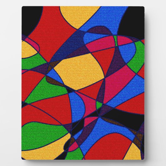 Trendy Rainbow Abstrakt Kunstgeschenke Fotoplatte (Vorderseite)