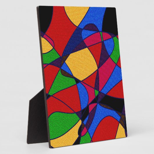 Trendy Rainbow Abstrakt Kunstgeschenke Fotoplatte (Seite)