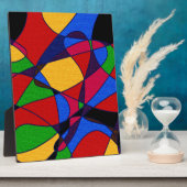 Trendy Rainbow Abstrakt Kunstgeschenke Fotoplatte (Seite)