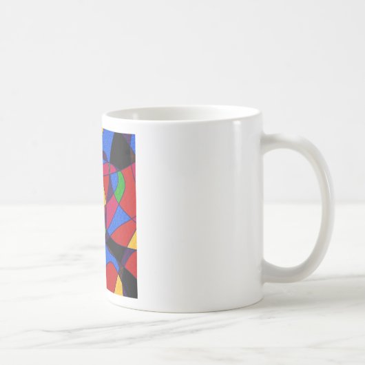 Trendy Rainbow Abstrakt Kunstgeschenke Kaffeetasse (Rechts)