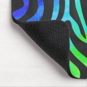 Trendy Rainbow and Black Zebra Animal Print on ele Mousepad (Ecke)