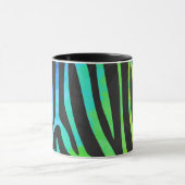 Trendy Rainbow and Black Zebra Animal Print on ele Tasse (Zentrum)