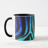 Trendy Rainbow and Black Zebra Animal Print on ele Tasse (Links)
