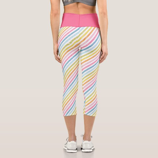 Trendy Rainbow Cfarbred Capri Leggings (Rückseite)