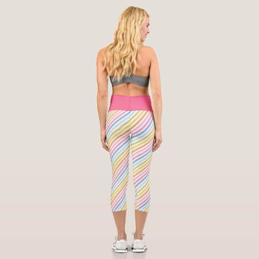 Trendy Rainbow Cfarbred Capri Leggings (Rückseite)