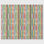 Trendy Rainbow Colorful Stripe Pattern Geschenkpapier (Flach)
