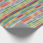 Trendy Rainbow Colorful Stripe Pattern Geschenkpapier (Ecke)