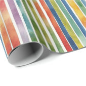 Trendy Rainbow Colorful Stripe Pattern Geschenkpapier (Rolleneckpunkt)