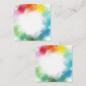 Trendy Rainbow Colors Abstrakt Elegant Template Mitteilungskarte (Vorne/Hinten)