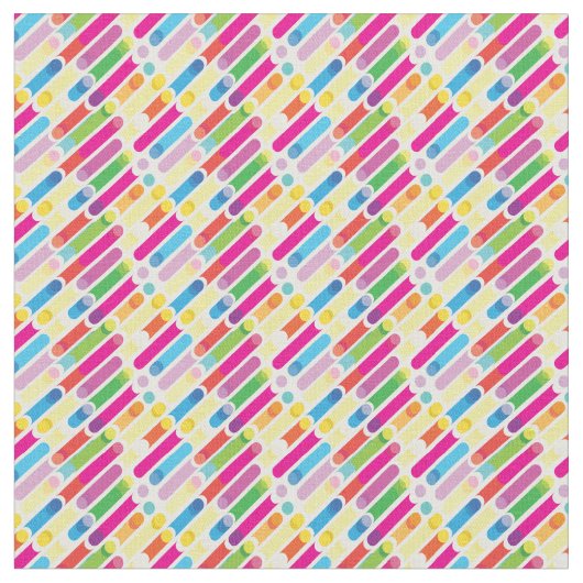 Trendy Rainbow Diagonal Lines Pattern Pop Art Stoff (Nahaufnahme)