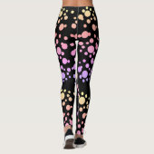 Trendy Rainbow Dots on Black - Leggings (Rückseite)