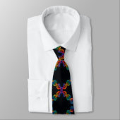 Trendy Rainbow Double Helix DNA Necktie  Krawatte (Gebunden)