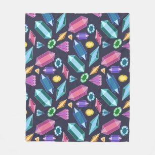 Trendy Rainbow Gems Pattern Fleecedecke