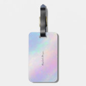 Trendy Rainbow Glitzer Tropfens Holographic Gepäckanhänger (Rückseite vertikal)