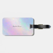 Trendy Rainbow Glitzer Tropfens Holographic Gepäckanhänger (Rückseite horizontal)