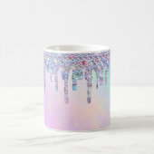 Trendy Rainbow Glitzer Tropfens Holographic Kaffeetasse (Mittel)