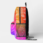 Trendy Rainbow Gradient Garden Zen Floral Muster Bedruckter Rucksack (Rechts)