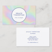 Trendy Rainbow Iridescent Abstrakt Visitenkarte (Vorne/Hinten)